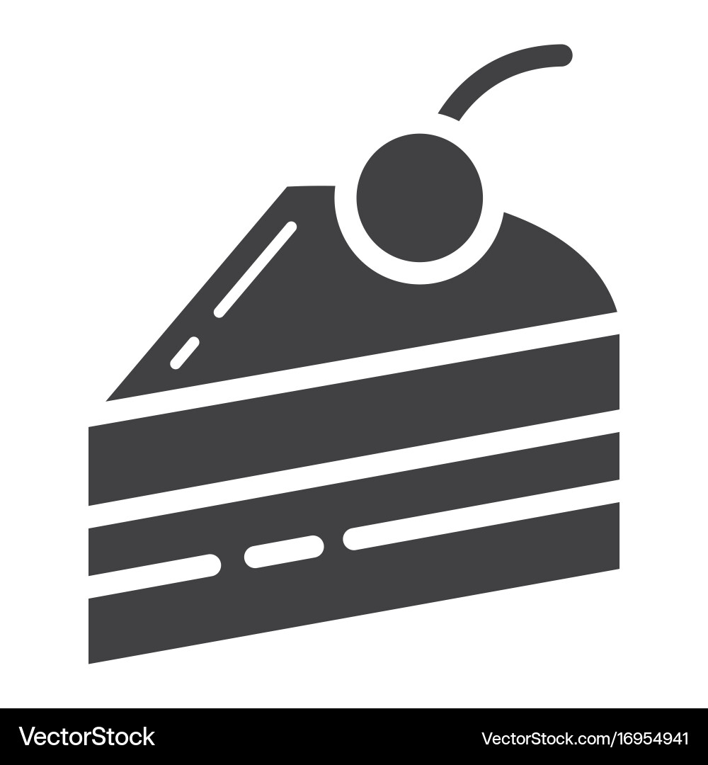 Kuchen Glyph Icon Essen und Trinken Vektorbild