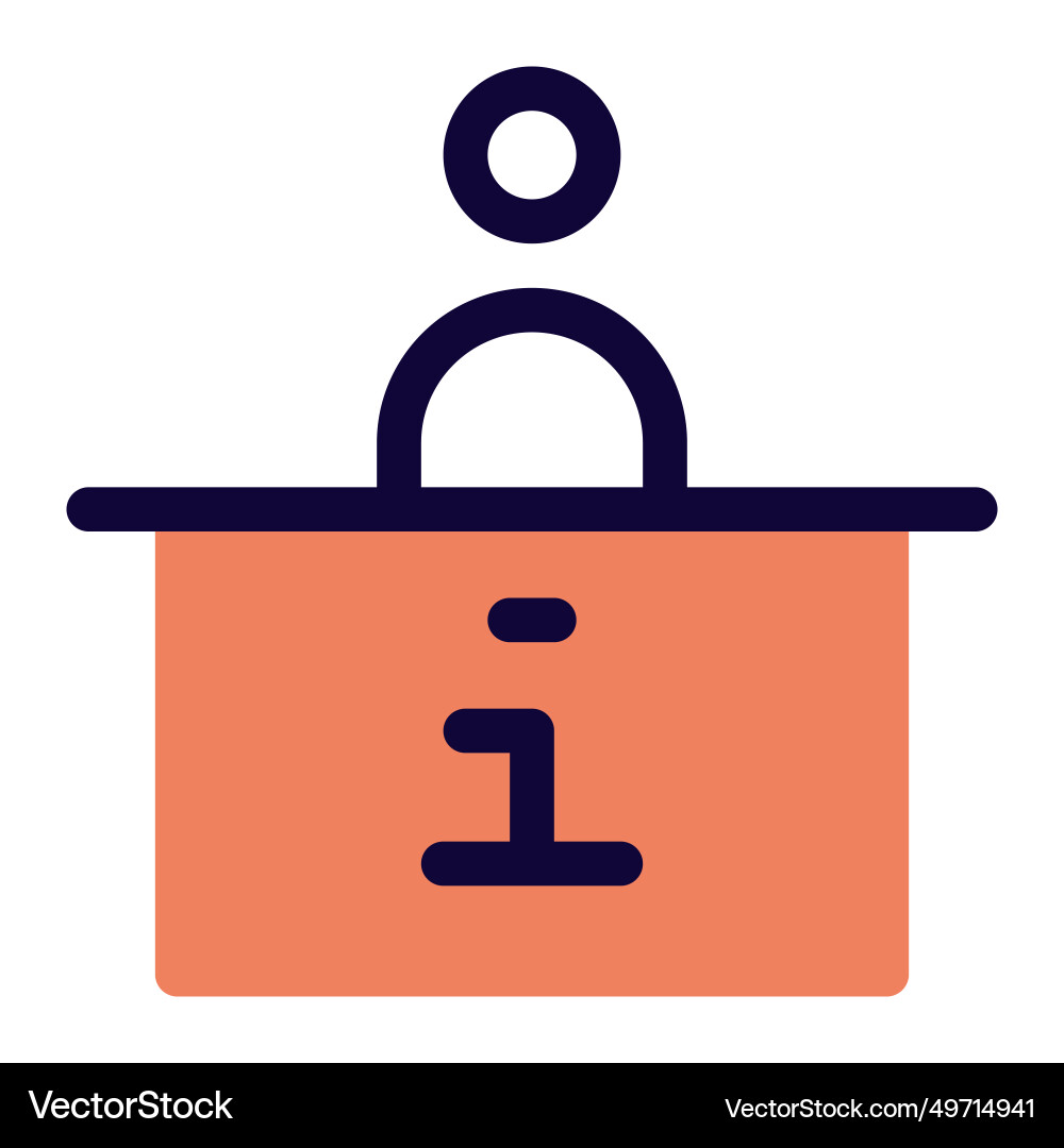 Main hub for assistance and informative guidance vector image