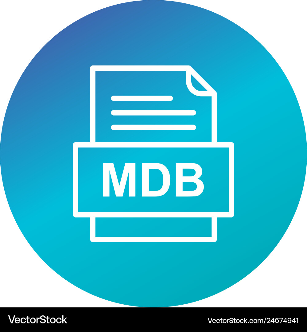 Mdb file document icon Vector Image