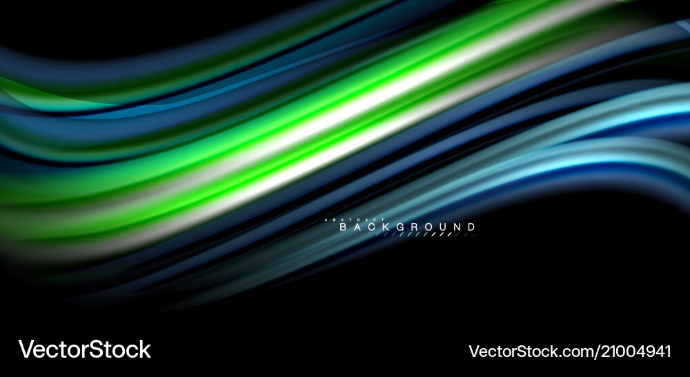 Multicolored wave lines on black background design Vector Image