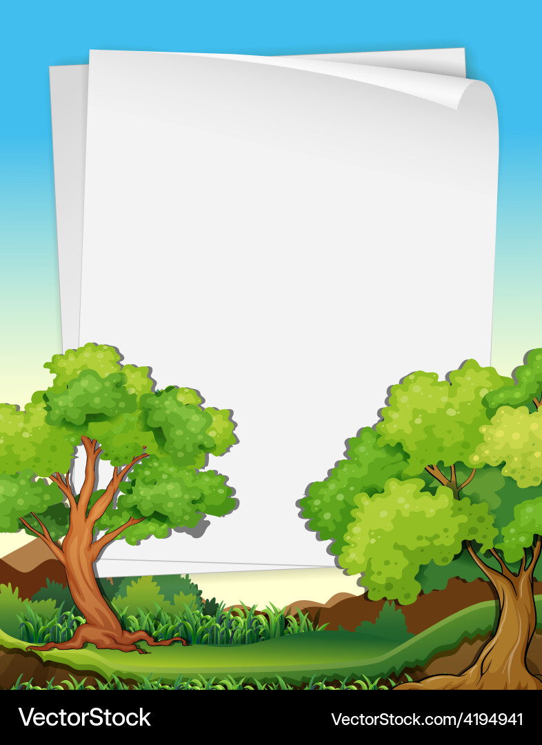 Papers and trees Vector Image