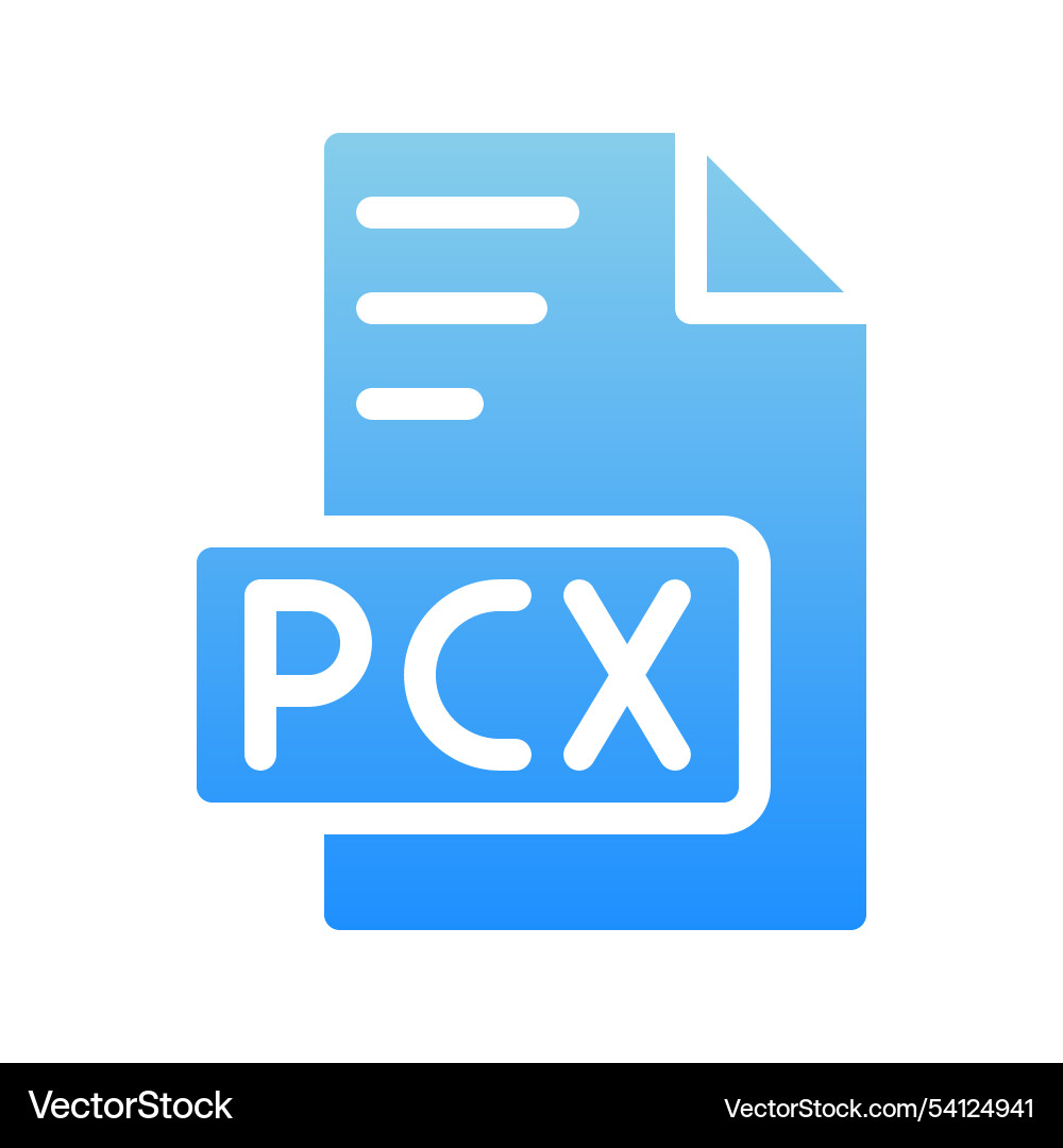 Pcx document files icon symbol format extension Pcx document files icon symbol format extension vector image