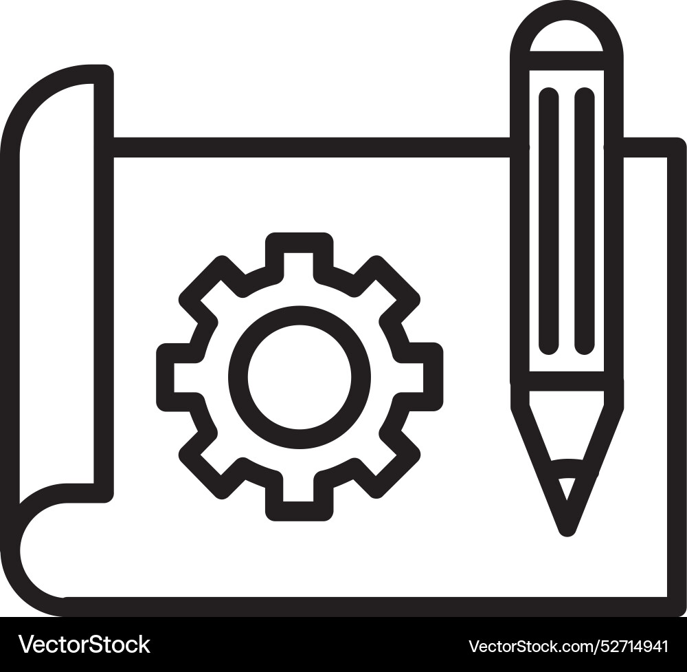Prototype line icon design Vector Image