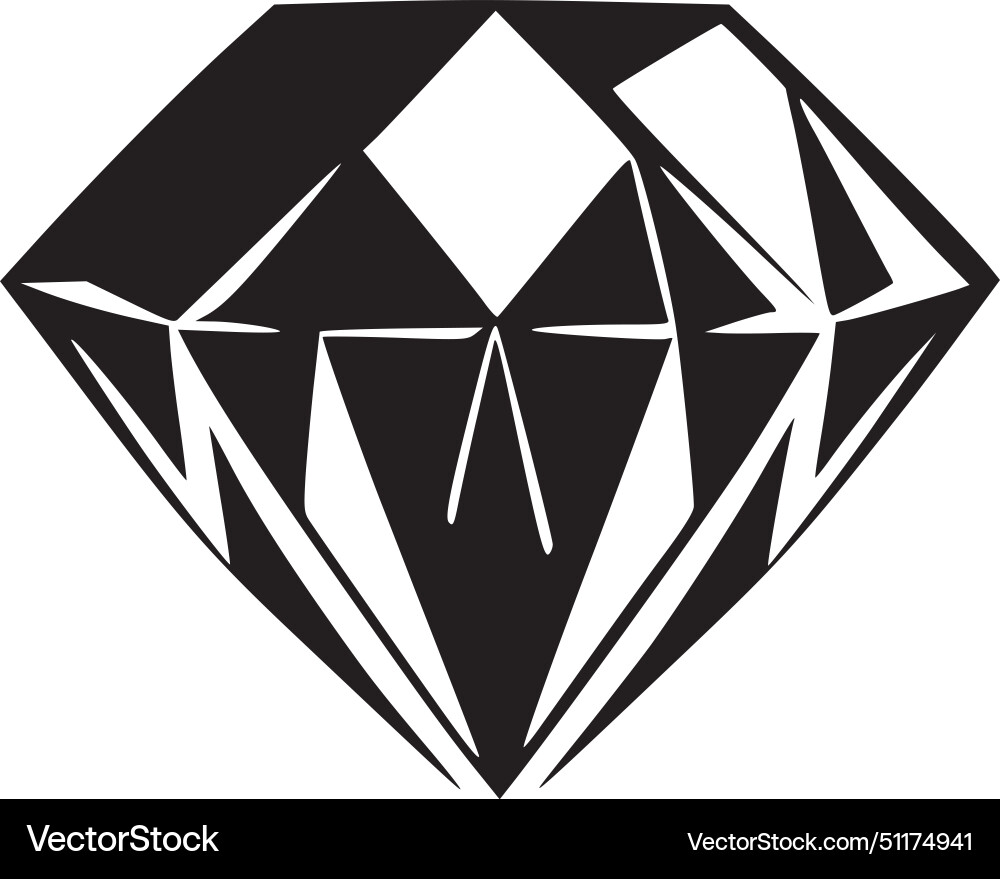 Rhinestone - minimalist and simple silhouette Vector Image