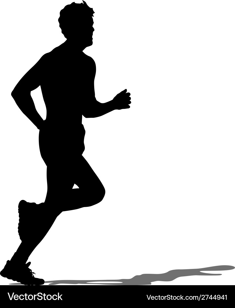 Running Silhouettes - Athletic People Vector Image