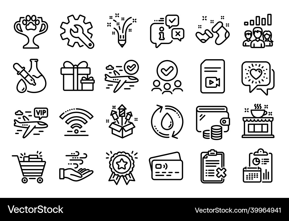 Set of customisation video file Vector Image