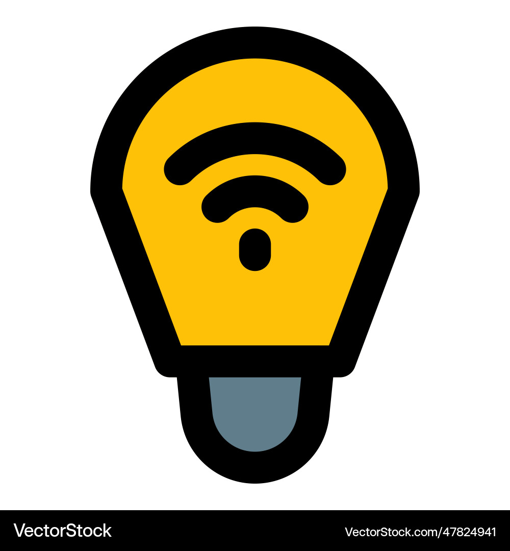 Smart bulb with lighting control functionality vector image