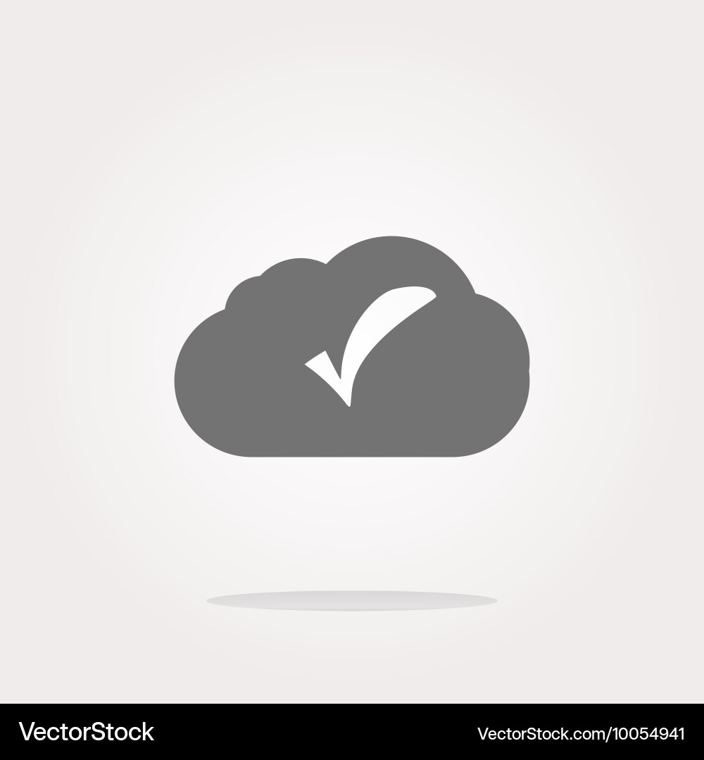 Speech bubbles cloud with check mark web icon vector image