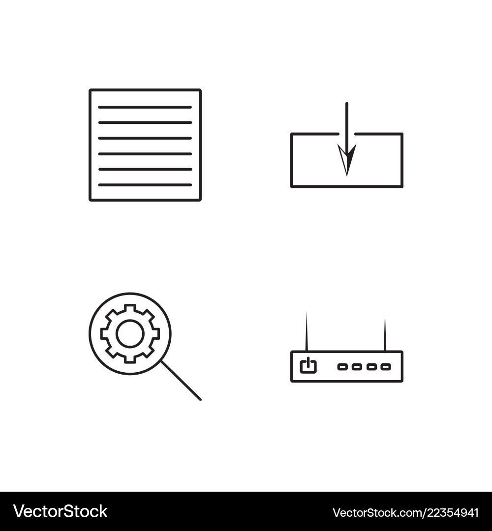 Web simple outlined icons set Web simple outlined icons set vector image