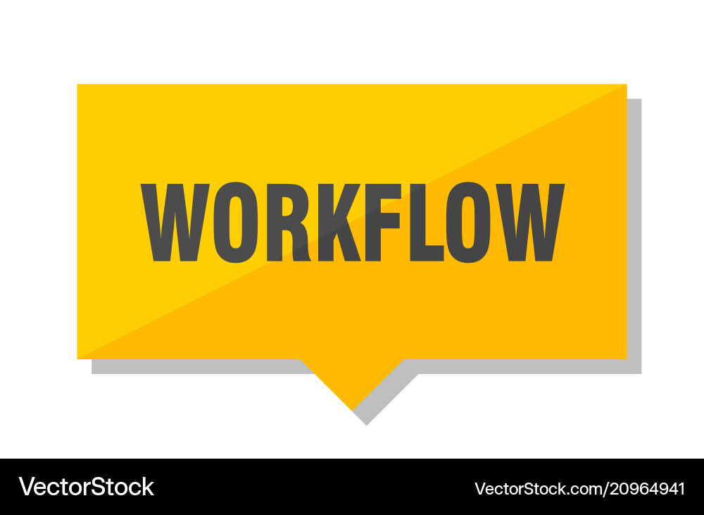 Workflow price tag Vector Image