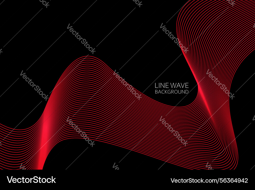 Abstract dynamic line wave background Vector Image
