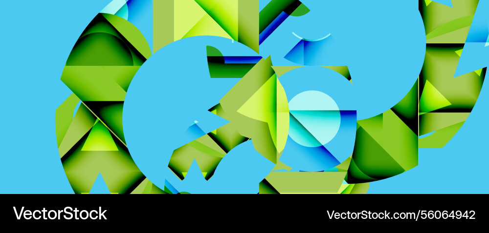 Abstract geometric composition with interlocking Abstract geometric composition with interlocking Vector Image