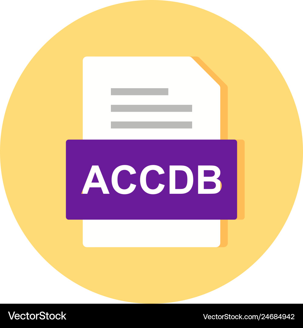 Accdb file document icon Vector Image