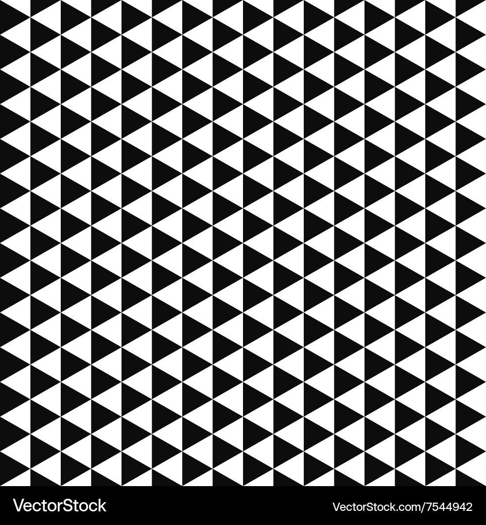 Black and White Triangular Pattern Vector Image