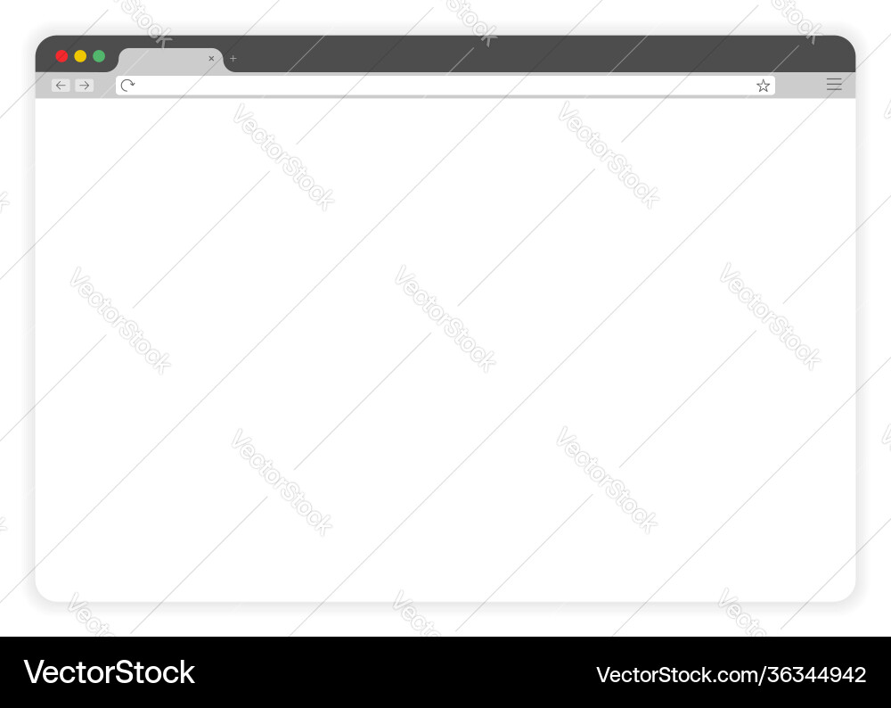 Browser window isolated on white background Browser window isolated on white background vector image