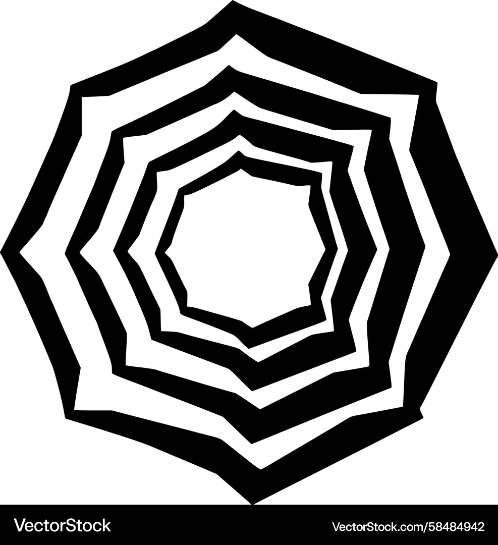 Complex Radial Depth Pattern Vector Image