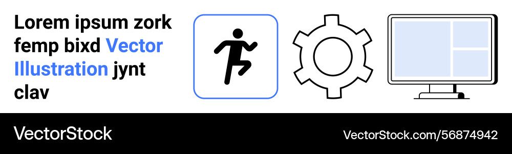 Digital workflow with settings activity and ui Digital workflow with settings activity and ui vector image