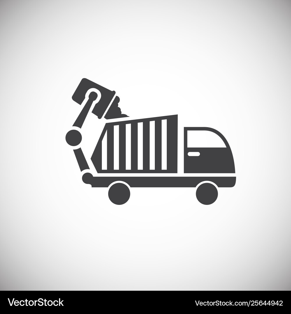 Garbage related icon on background for graphic Garbage related icon on background for graphic vector image