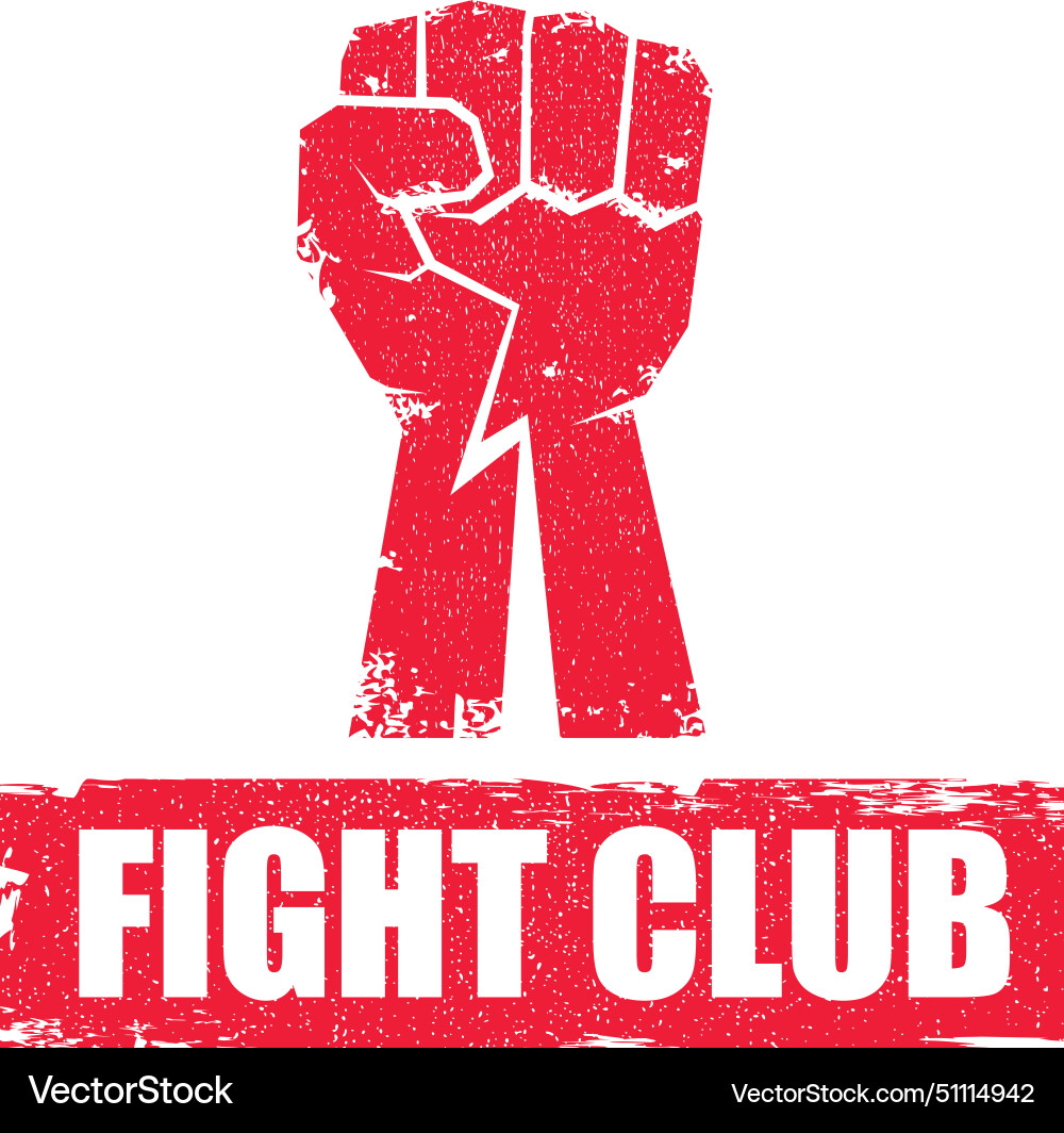 Kampf Club rotes Logo oder Etikett mit Grunge Kampf Club rotes Logo oder Etikett mit Grunge vektorbild