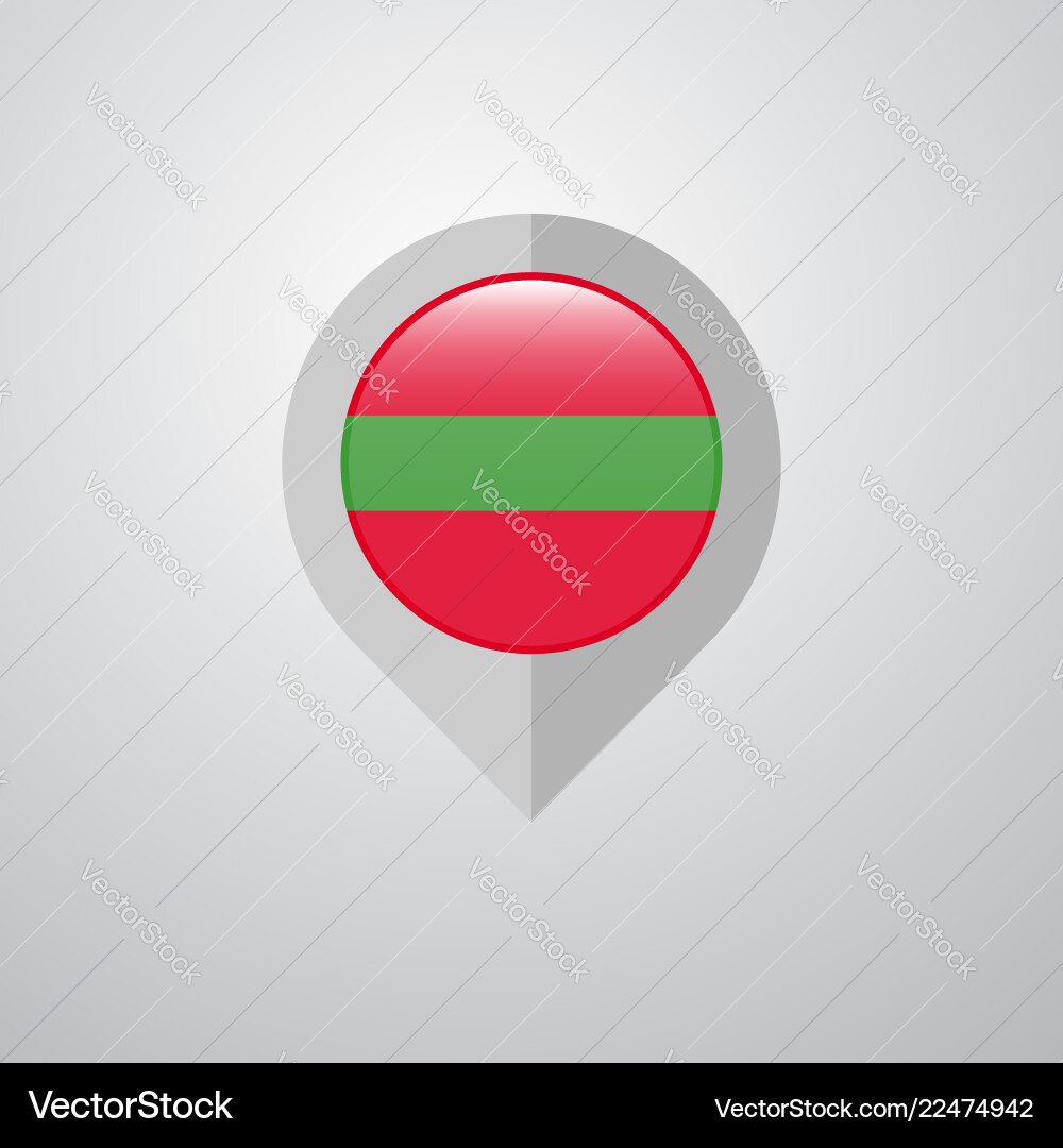 Map navigation pointer with transnistria flag Vector Image