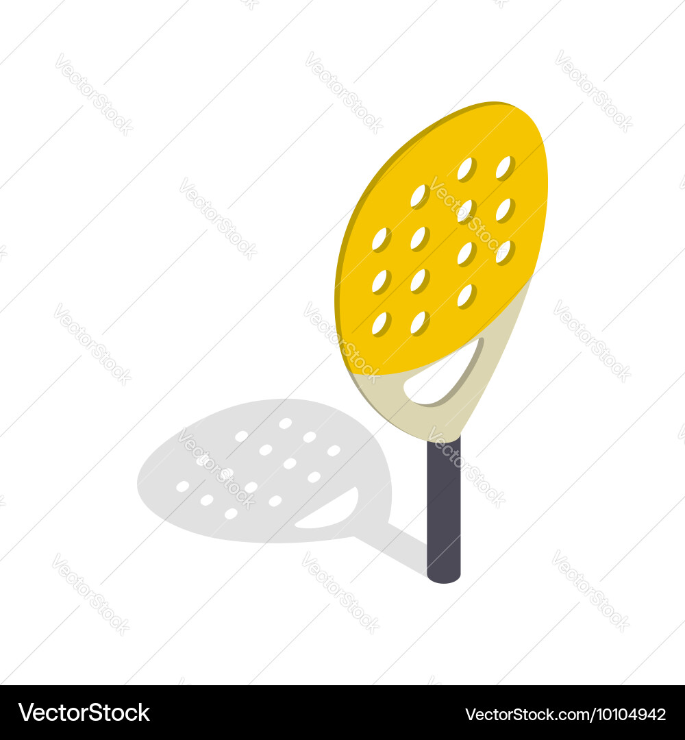 Padel Racket Isometric 3D Vector Image