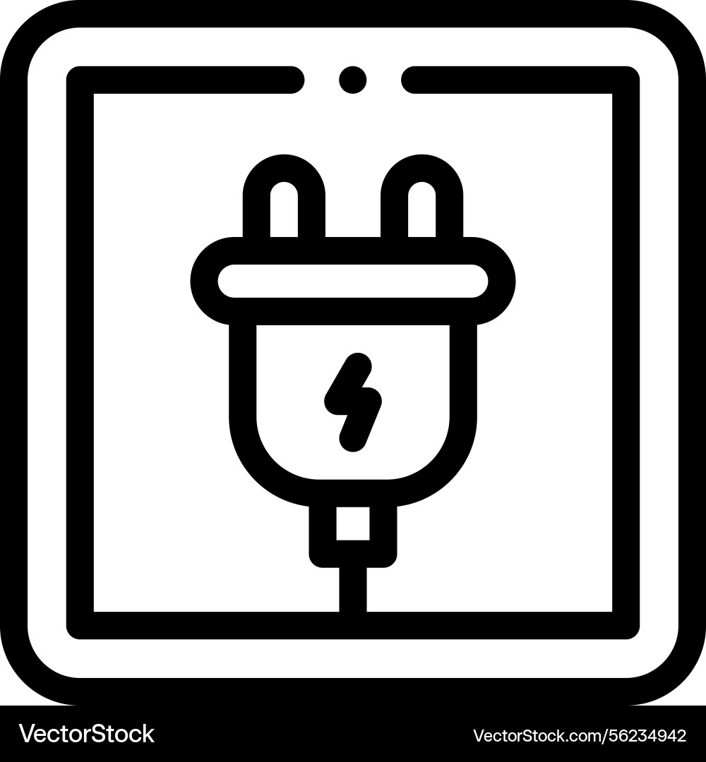 Plum icon thin linear style design isolated Vector Image