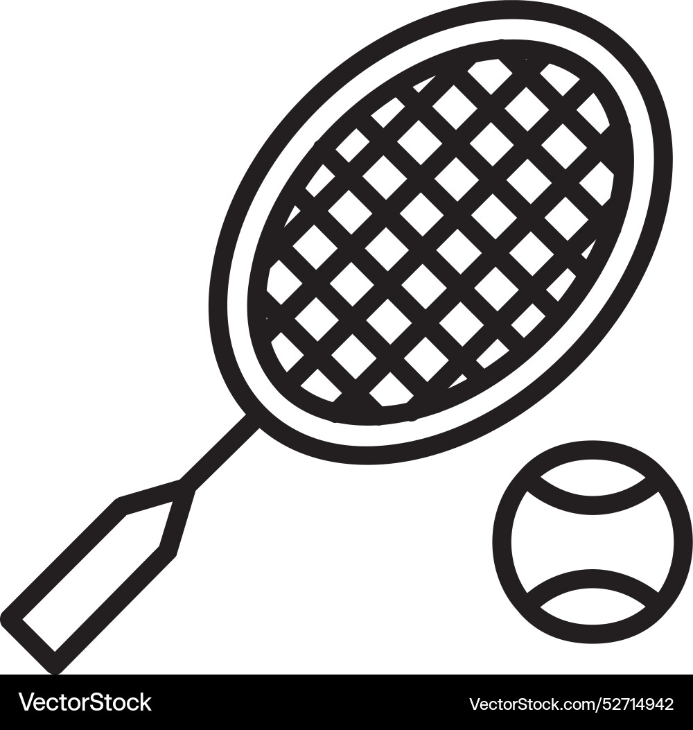 Racket line icon design Vector Image