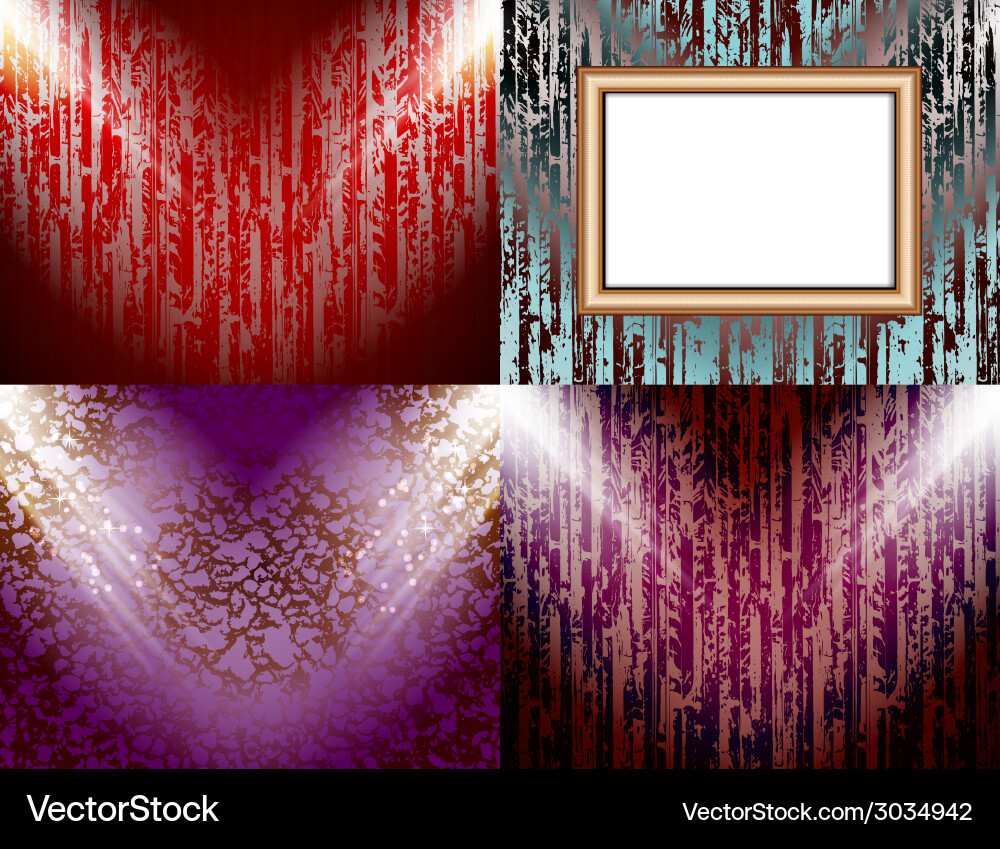 Set of colorful abstract backgrounds and frames Vector Image