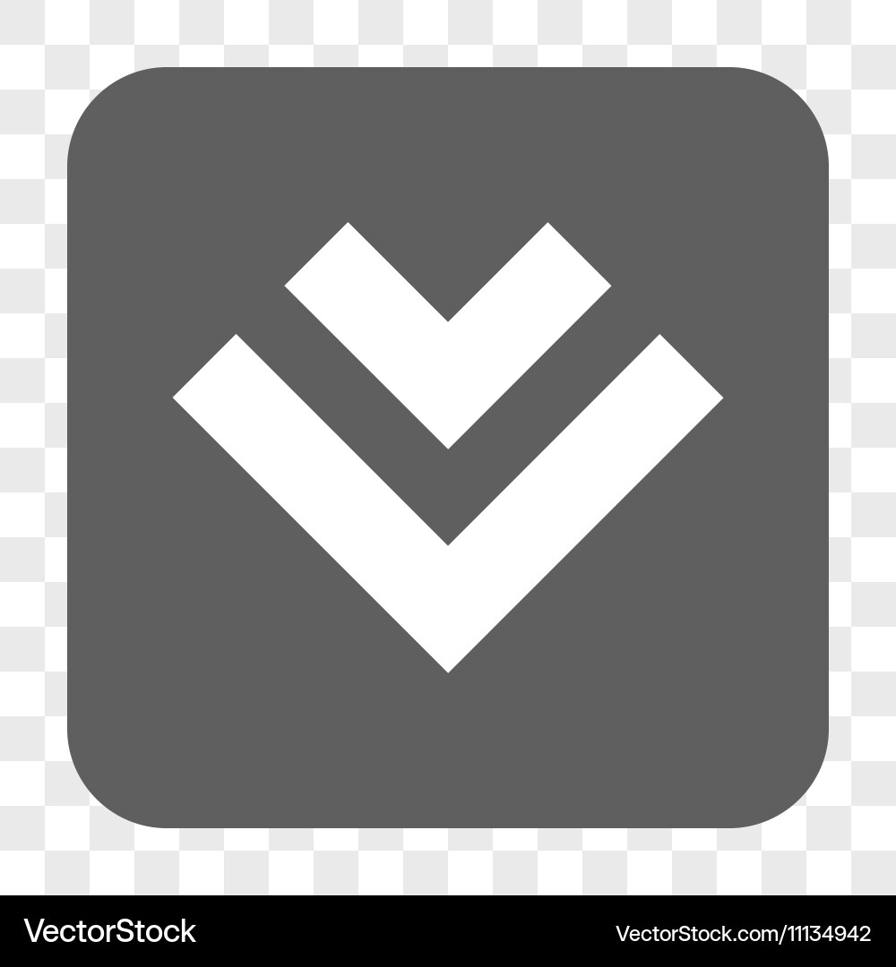 Shift down rounded square button vector image