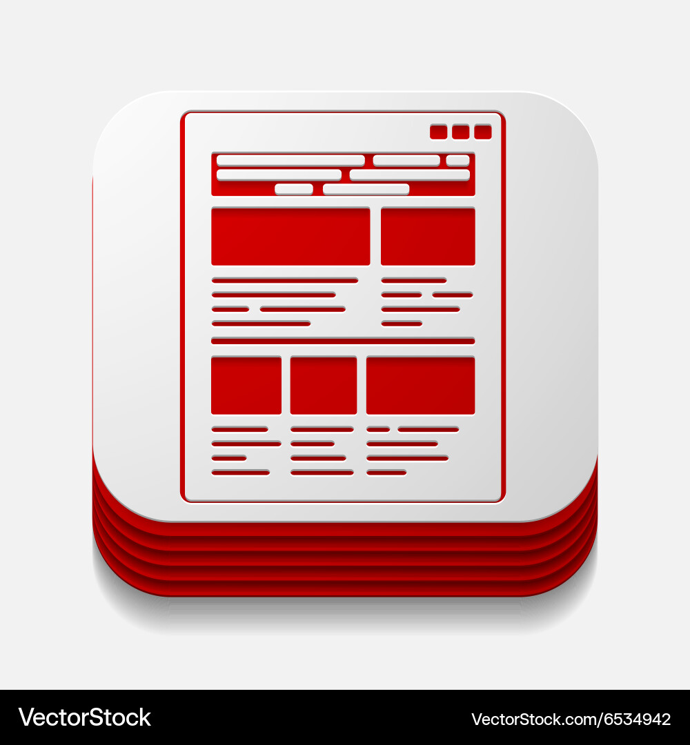 Square button interface Vector Image