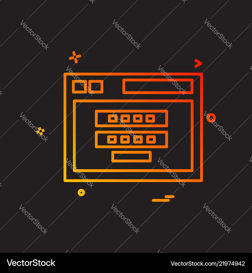 Web layout icon design Web layout icon design vector image