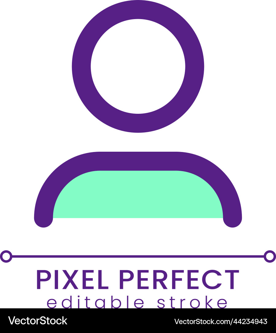 Account avatar pixel perfect rgb color ui icon Vector Image