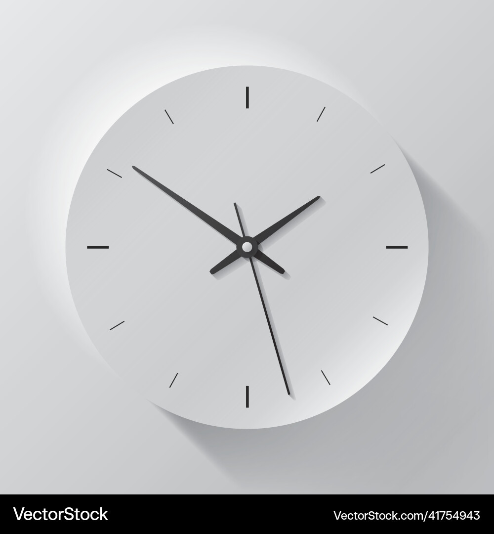Clock icon in realistic style timer Clock icon in realistic style timer Vector Image