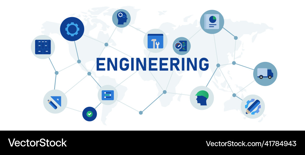 Engineering concept web header icon vector image