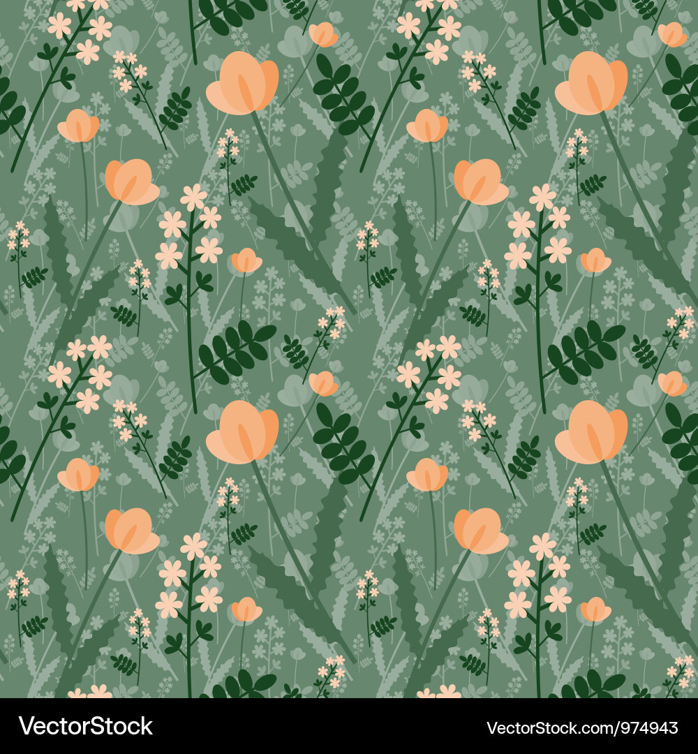 Meadow pattern Vector Image