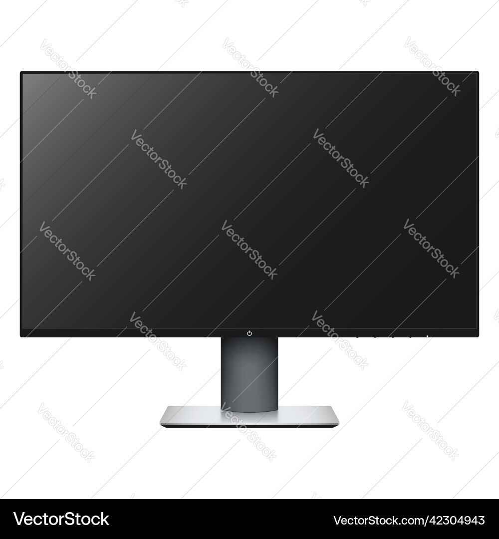Realistic computer monitor screen vector image