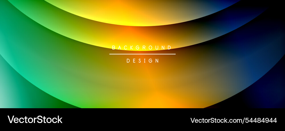 Bright rainbow style color gradient with curve Bright rainbow style color gradient with curve Vector Image