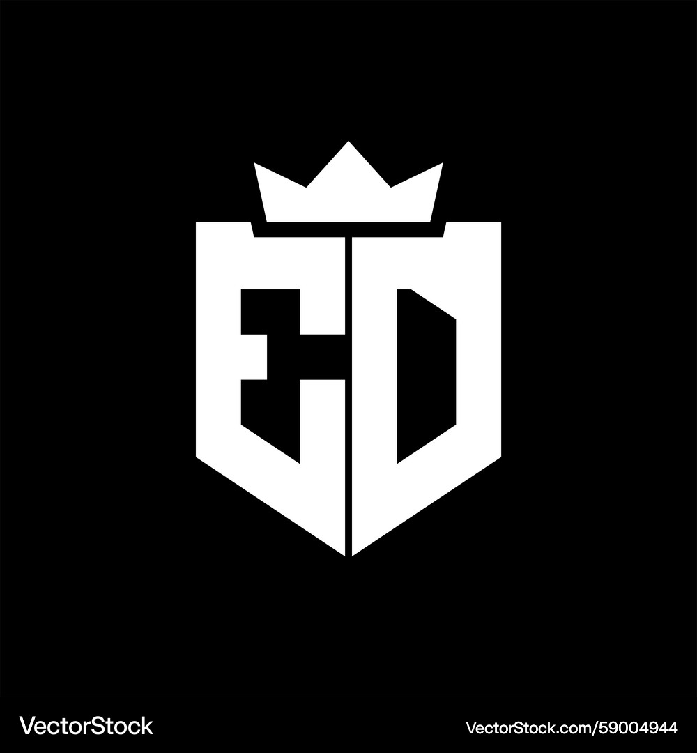 Ed image of a shield with a sharp geometric style Vector Image