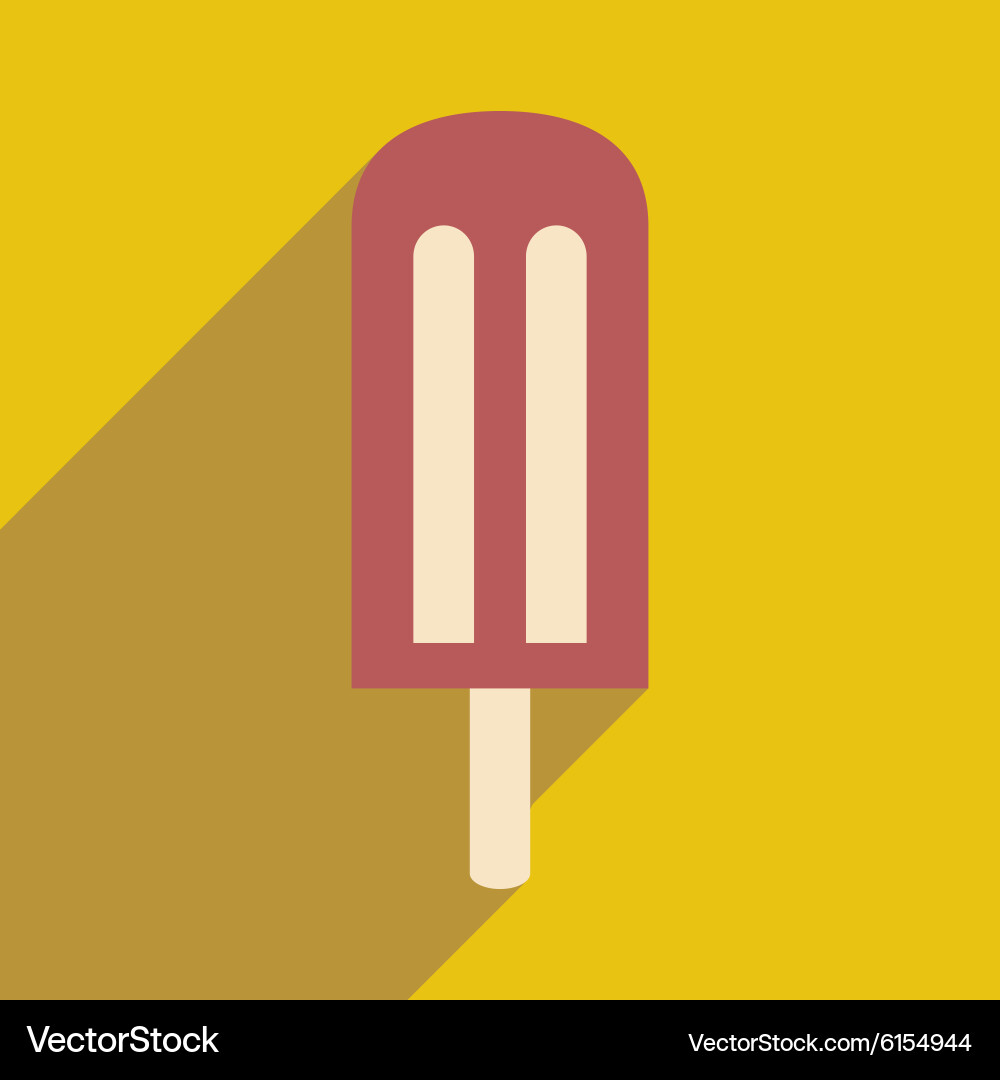 Flat with shadow icon and mobile application ice Vector Image
