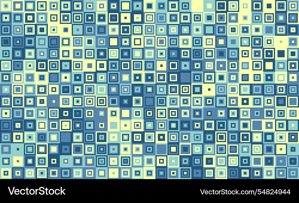 Geometric grid pattern with textured cubes vector image