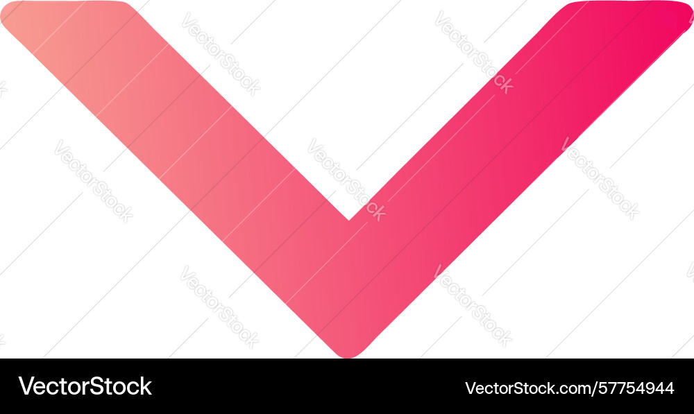 Gradient pink checkmark icon success validation vector image