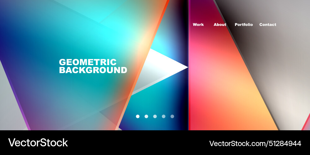 Gradient triangle geometric minimal wallpaper Vector Image