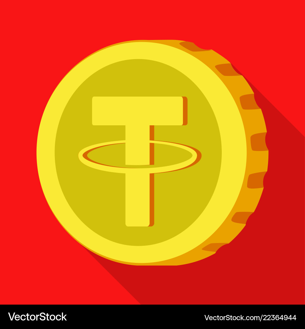 Isolated object of cryptocurrency and coin symbol Vector Image