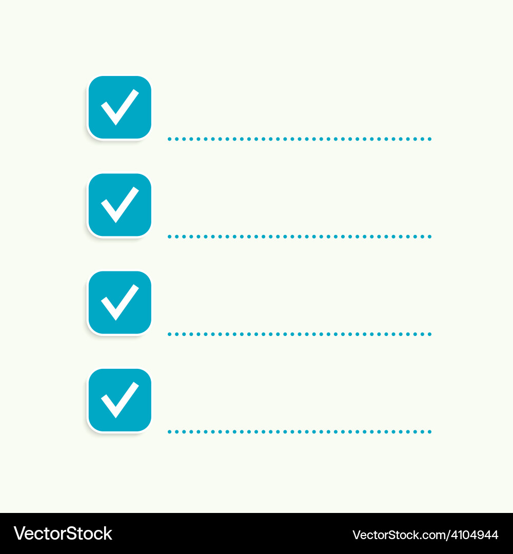 Notebook with to do list vector image