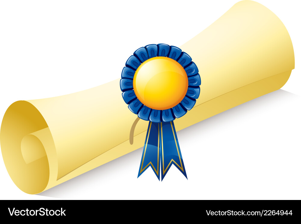Paper Scroll with Ribbon vector image