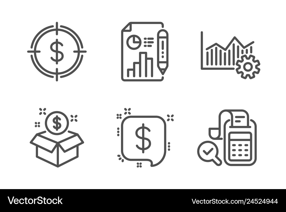 Payment message post package and report document Payment message post package and report document vector image