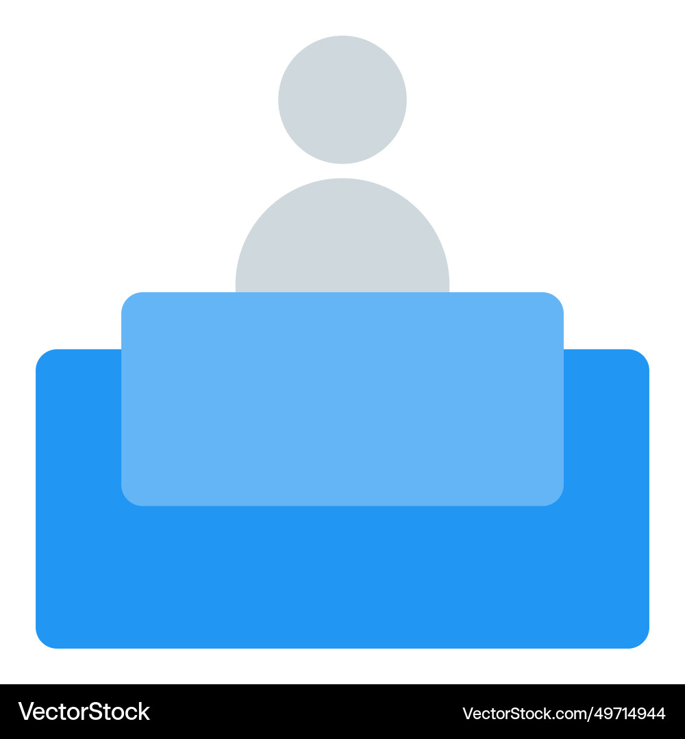 Primary point for assistance and informative vector image