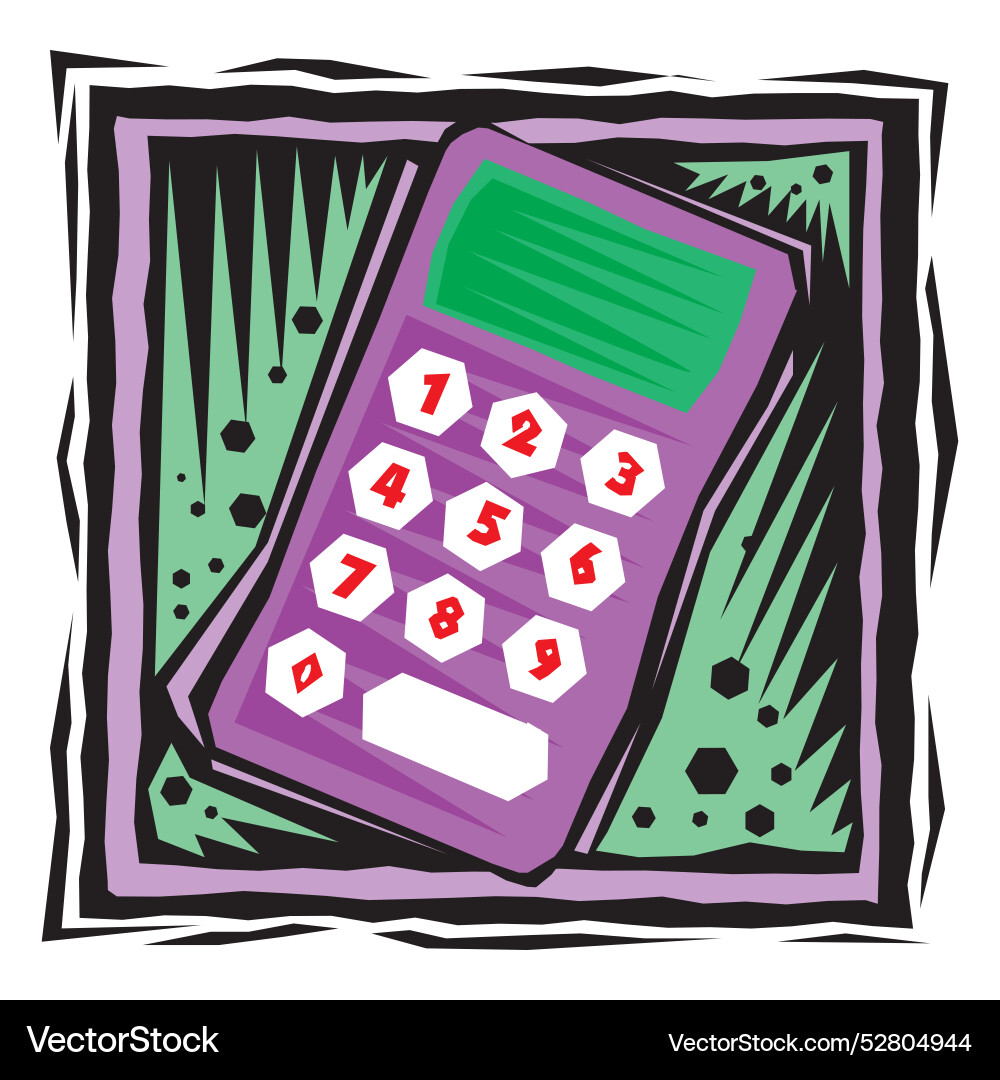 Realistic digital calculator icon Realistic digital calculator icon vector image