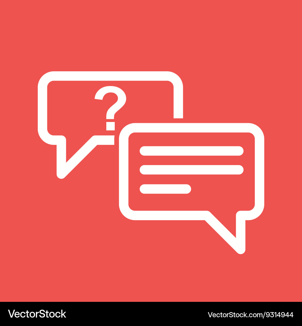 Replying to question vector image