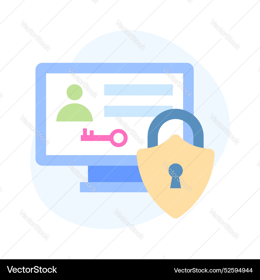 Secure login vector image